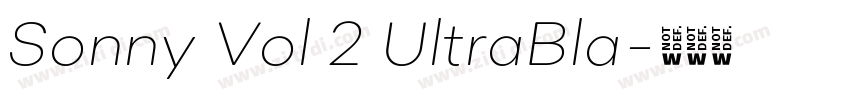 Sonny Vol 2 UltraBla字体转换